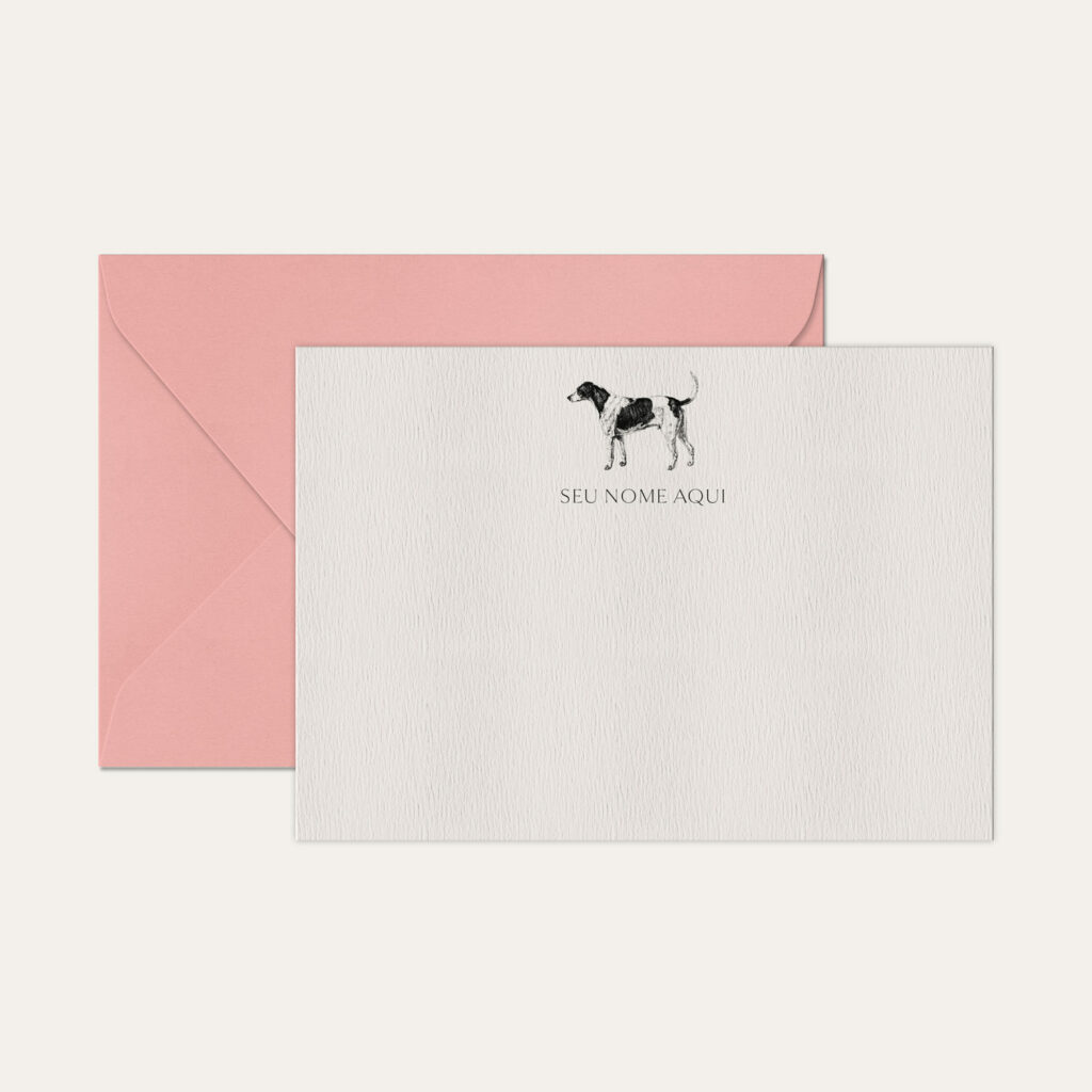 Papel de carta personalizado com ilustração de codorna envelope rosa bebe