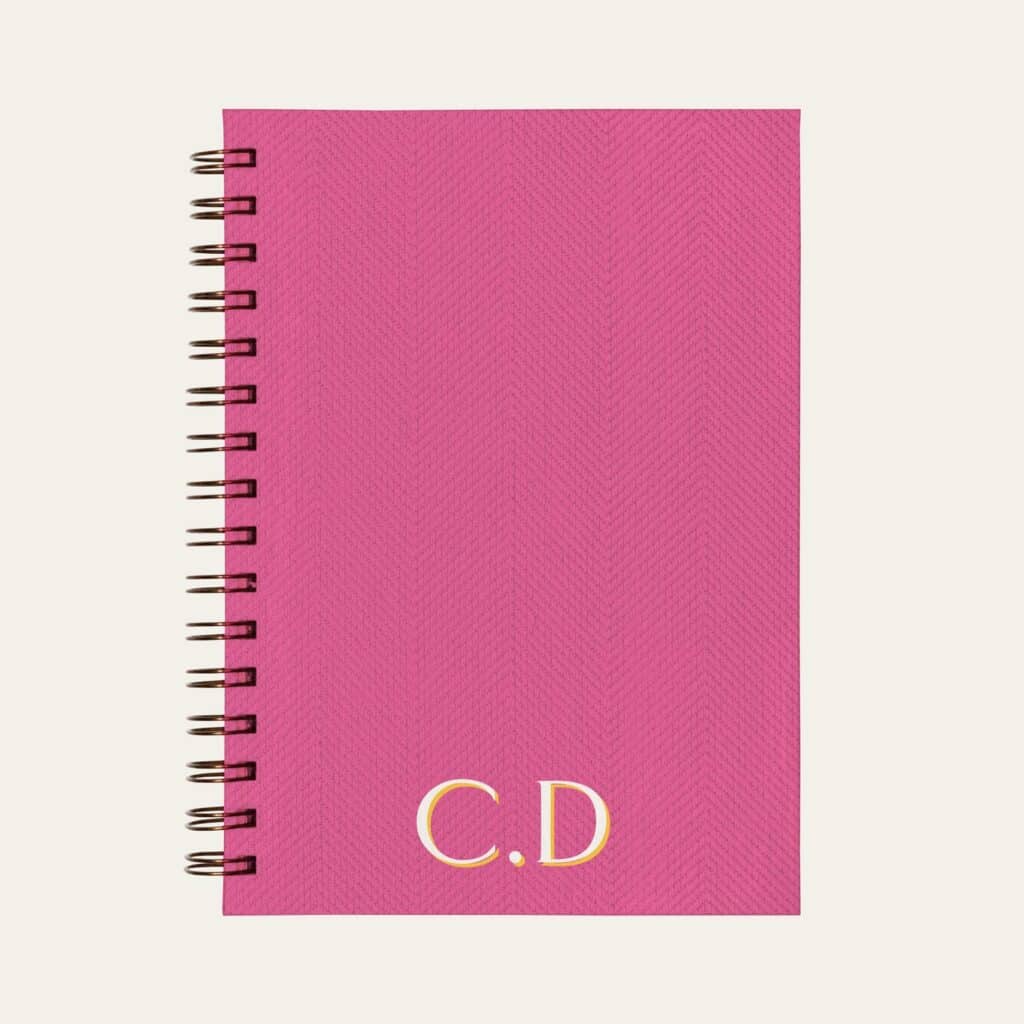 Agenda personalizado sem data, A5 rosa pink