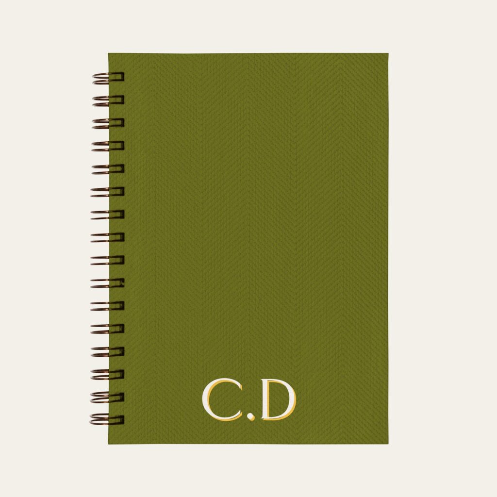 Agenda personalizado sem data, A5 verde militar