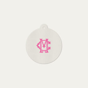 Tag personalizada com monograma clássico rosa Colmeias Design