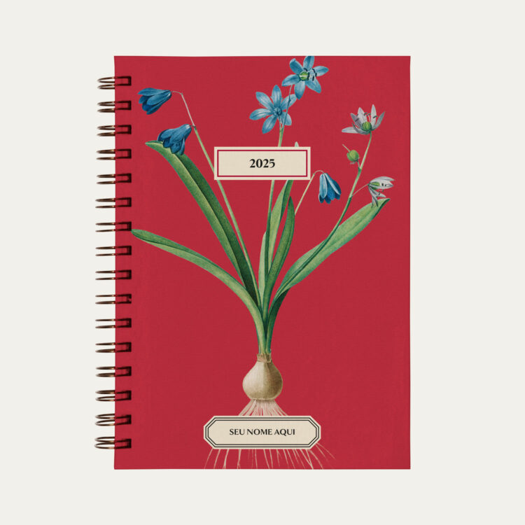 Capa do planner personalizado Colmeias Design com estampa de floral